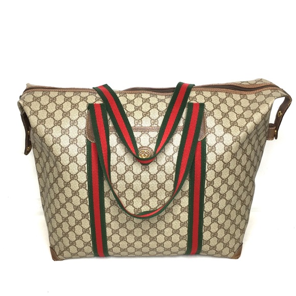Gucci Handbags - Authentic GUCCI travel bag/ XL tote brown monogram coated canvas